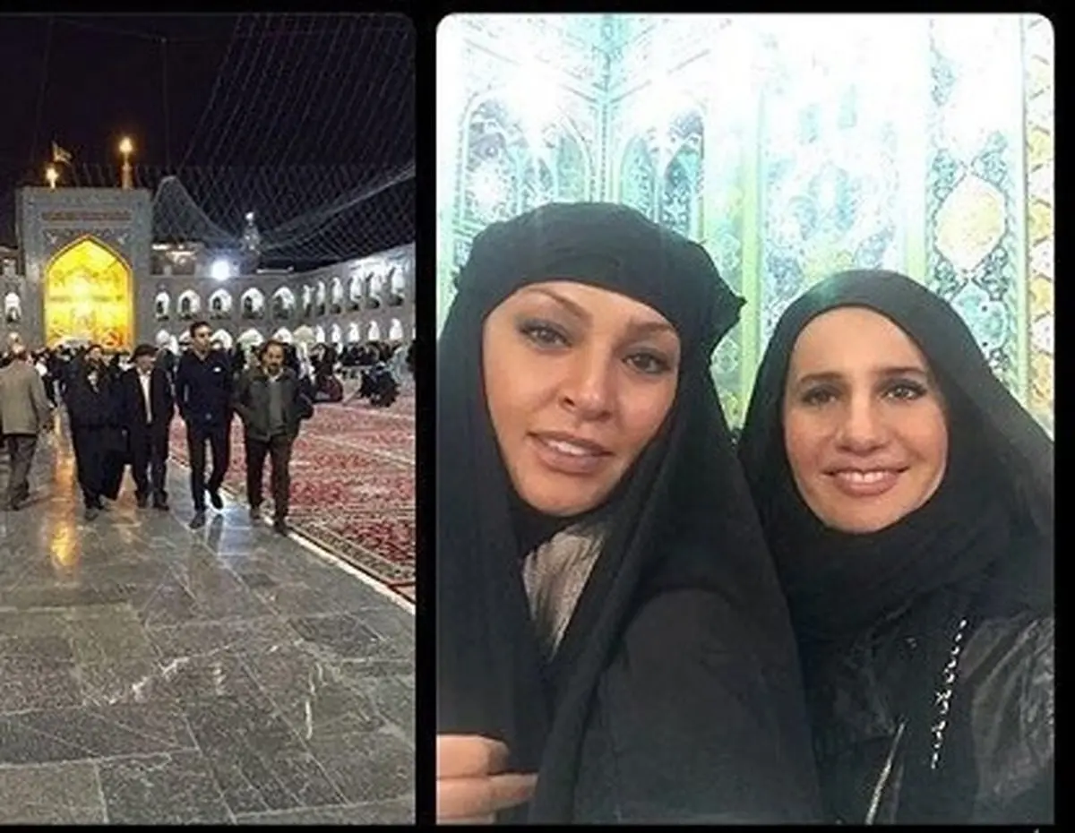 بازیگر زن سینما با روبند به زیارت رفت/عکس