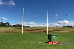 مهارت عجیب در انجام حرکات نمایشی با توپ! + ویدئو