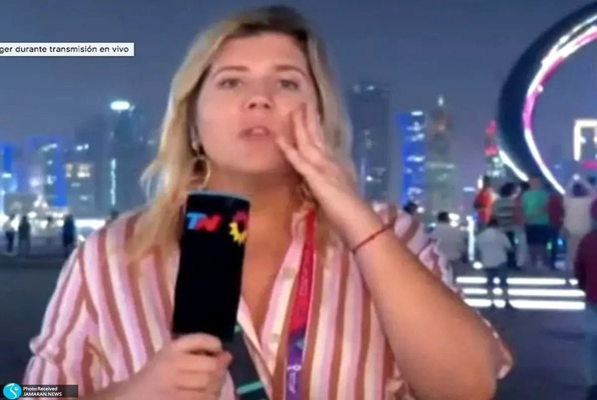 دزدی از روزنامه نگار آرژانتینی در جریان اجرای زنده در قطر!