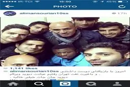 منصوریان به عیادت بازیکن مصدوم تیمش رفت+عکس