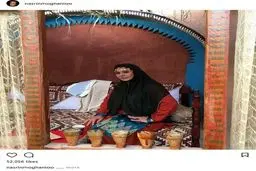 گریم متفاوت نسرین مقانلود در سریال افسانه هزار پایان/ عکس