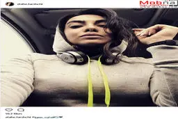 سلفی تو ماشینی الهه فرشچی با تیپ اسپورت/ عکس