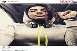 سلفی تو ماشینی الهه فرشچی با تیپ اسپورت/ عکس