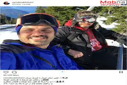 تیپ اسکی بازی سام درخشانی در کانادا/ عکس