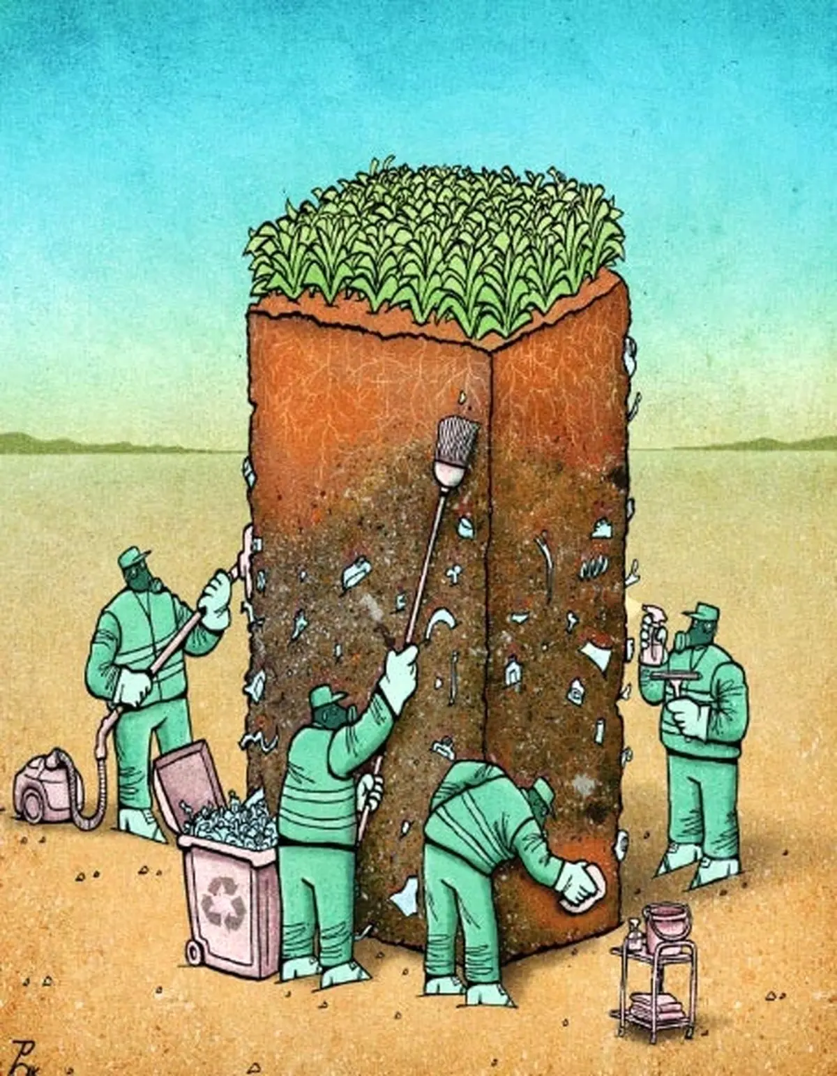 آلودگی خاک تهران!/کاریکاتور