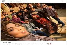 سحر قریشی در نیوکاسل در کنار جمعی از هنرمندان سرشناس +عکس