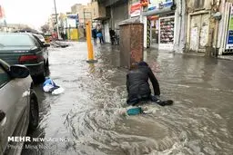 آبگرفتگی در خیابان های تبریز/تصاویر