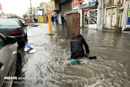 آبگرفتگی در خیابان های تبریز/تصاویر