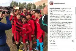 سلفی کودکان مناطق زلزله زده با مهرداد میناوند/عکس