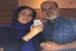 سلفى ترلان پروانه در كنار پدرش/عکس