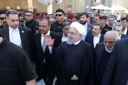 بازدید روحانی از صحن حضرت زهرا(س)/تصاویر