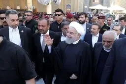 بازدید روحانی از صحن حضرت زهرا(س)/تصاویر