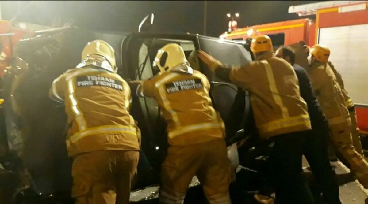 تصادف شدید در بزرگراه شهید یاسینی تهران