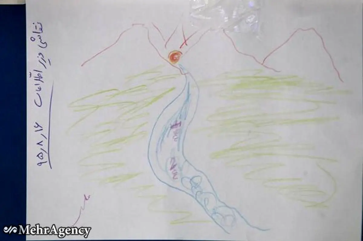 نقاشی وزیر اطلاعات در نمایشگاه مطبوعات/عکس