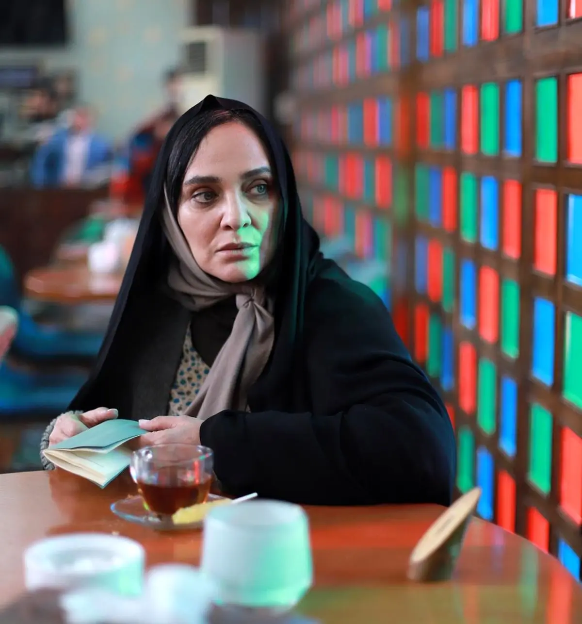 عکسی از رویا نونهالی با گریم خاص