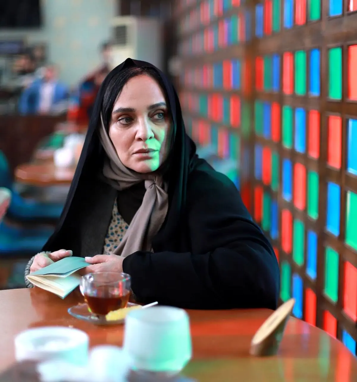 عکسی از رویا نونهالی با گریم خاص