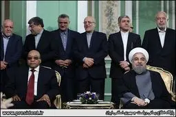 تصاویری از نشست خبری روسای جمهوری ایران و آفریقای جنوبی