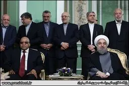 تصاویری از نشست خبری روسای جمهوری ایران و آفریقای جنوبی