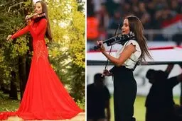 نوازنده زن جنجالی ویولون در ورزشگاه کربلا کیست؟ + عکس