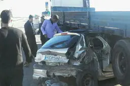 نجات معجزه آسای چهار سرنشین پژو در تصادف/عکس