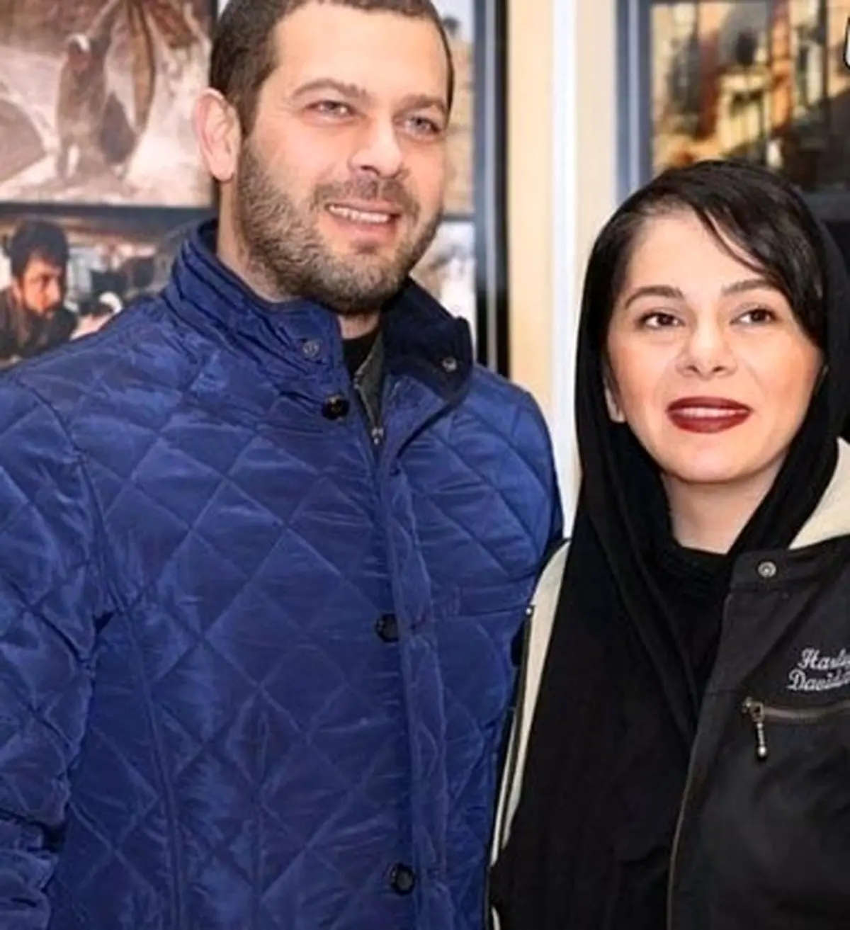 پژمان بازغی در کنار همسرش/عکس