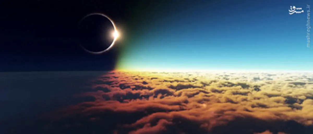 تصاویری از خورشید گرفتگی در فضا
