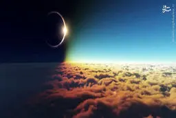 تصاویری از خورشید گرفتگی در فضا