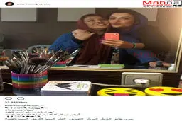 سلفی آینه ای نسرین مقانلو و گریمورش در یک سریال/ عکس