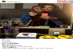 سلفی آینه ای نسرین مقانلو و گریمورش در یک سریال/ عکس