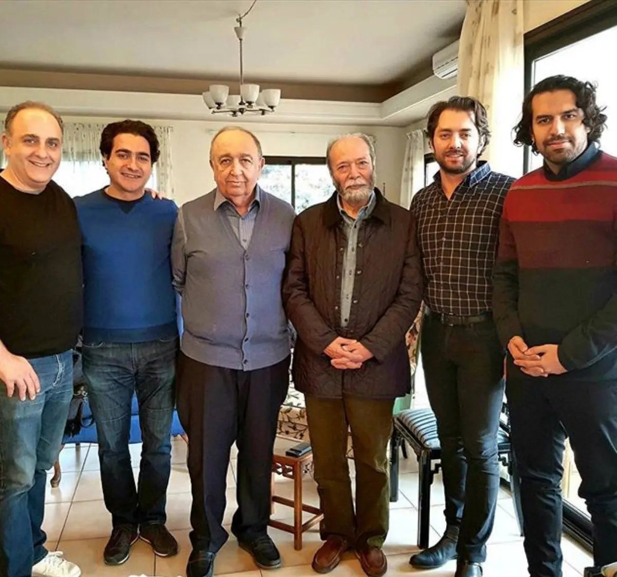 دورهمى بهرام رادان به همراه استاد على نصيريان، بهمن فرمان آرا و همايون شجريان /عکس