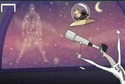 کاریکاتور/ دریبل کهکشانی رونالدو از مسی!