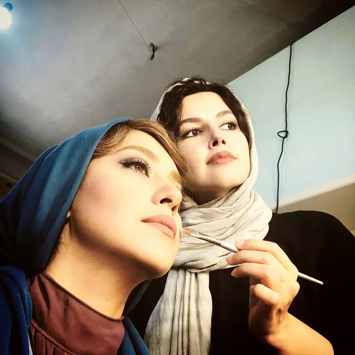 عکس جالب بهاره کیان افشار زیر دست گریمورش