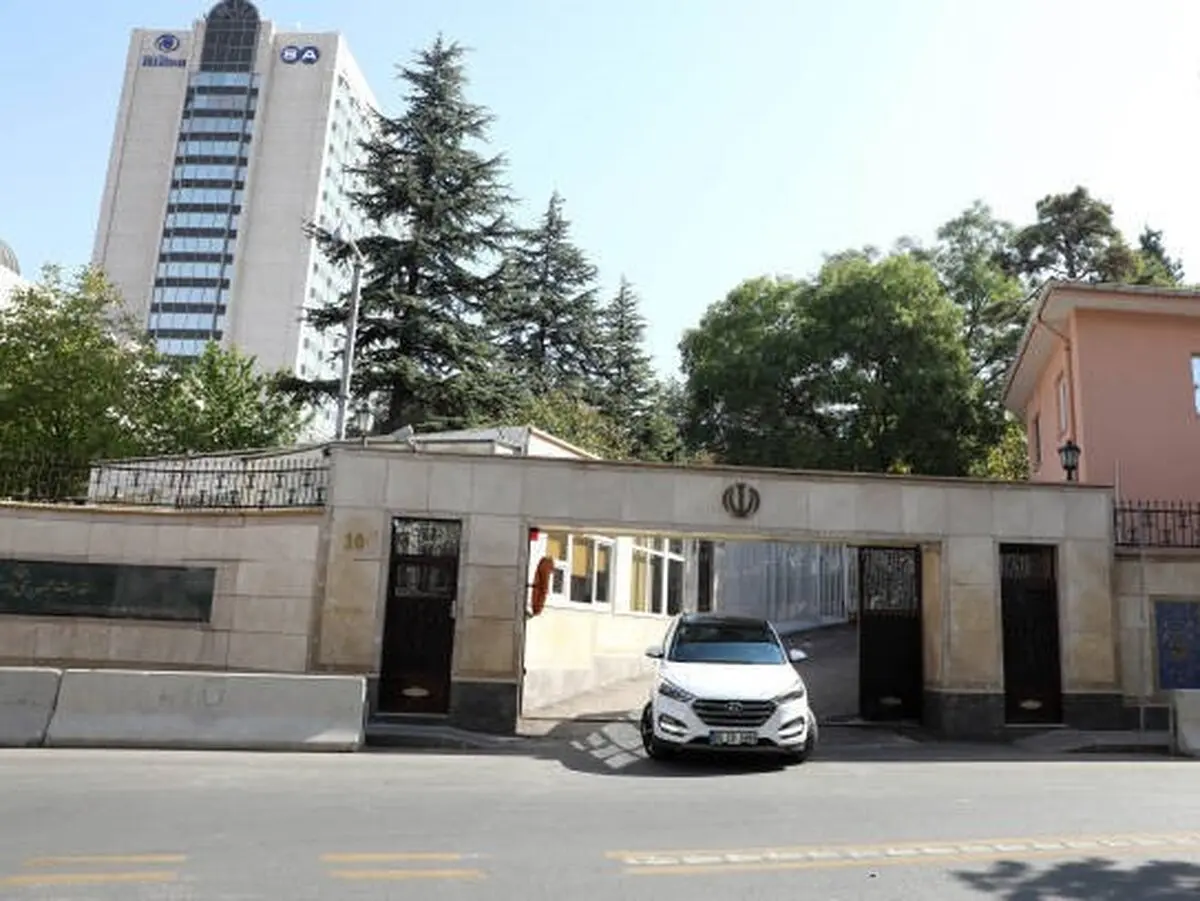 تصاویر تدابیر امنیتی سفارت ایران در ترکیه درپی تهدید به بمب گذاری
