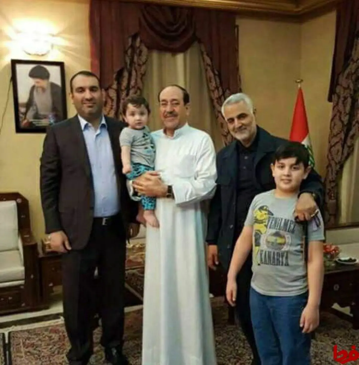 عکس: سردار سلیمانی در منزل نوری المالکی