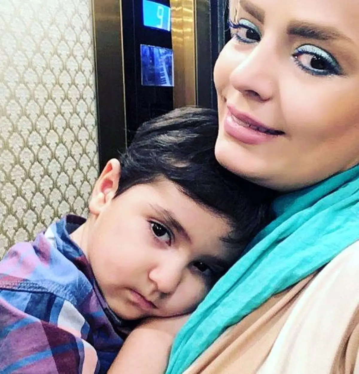 سپیده خداوردی و پسرش/عکس