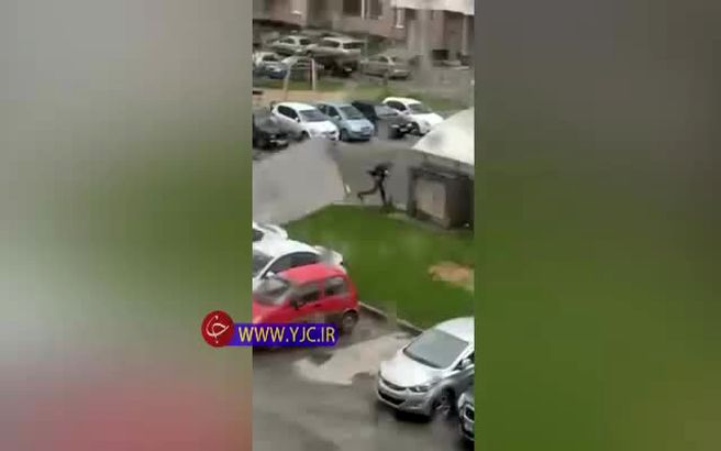 لحظه پرواز این مرد را ببینید! + ویدئو