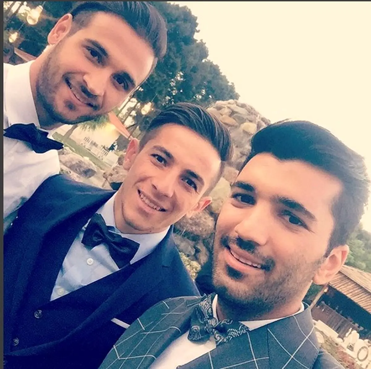 عکس یادگاری پرسپولیسی‌ها در شب عروسی مسلمان