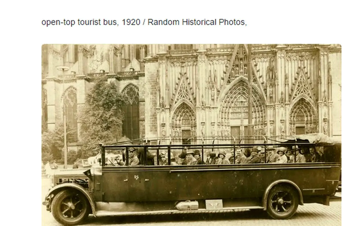 اتوبوس توریستی در قرن نوزدهم/عکس