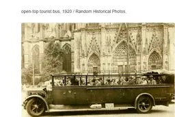 اتوبوس توریستی در قرن نوزدهم/عکس