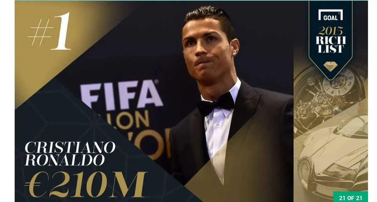 ثروتمند ترین فوتبالیست های جهان+ دارایی و عکس