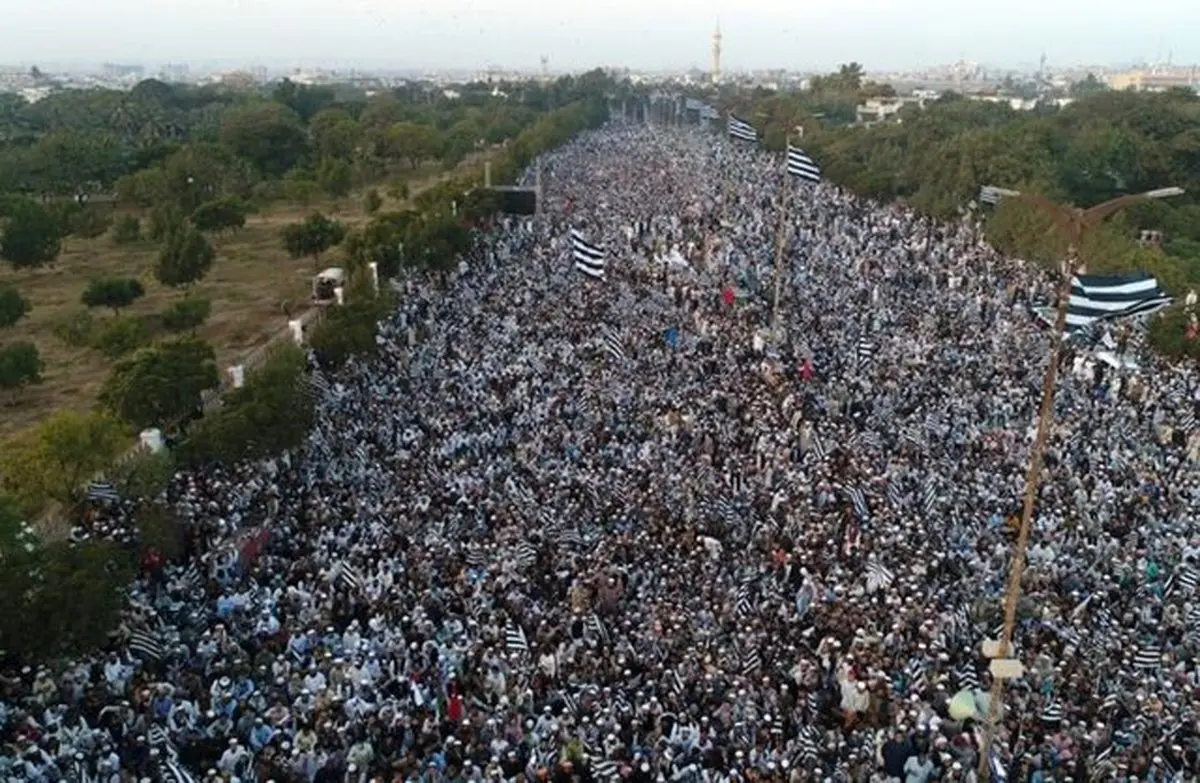 راهپیمایی میلیونی مردم پاکستان علیه عادی‌سازی روابط با رژیم صهیونیستی + عکس