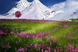 عکس / نمای زیبایی از رشته کوه های آلپ