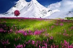 عکس / نمای زیبایی از رشته کوه های آلپ
