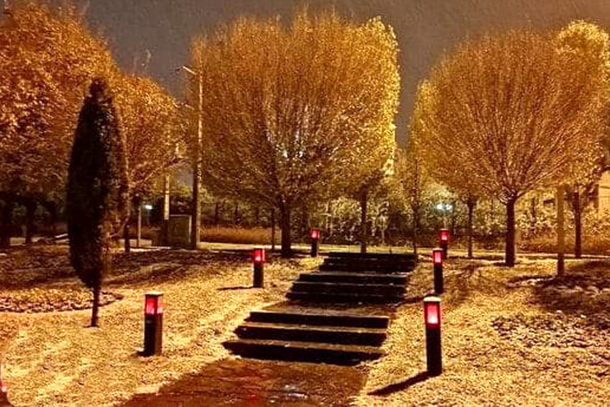 تصاویر زیبا /بارش برف پاییزی در مشهد مقدس همه جا را سفیدپوش کرد