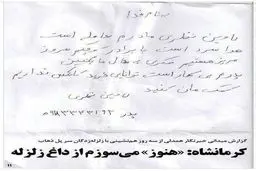 نامه یک کودک سرپل‌ذهابی که نگران مادر حامله‌اش است/عکس