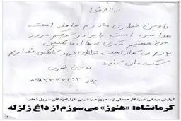 نامه یک کودک سرپل‌ذهابی که نگران مادر حامله‌اش است/عکس