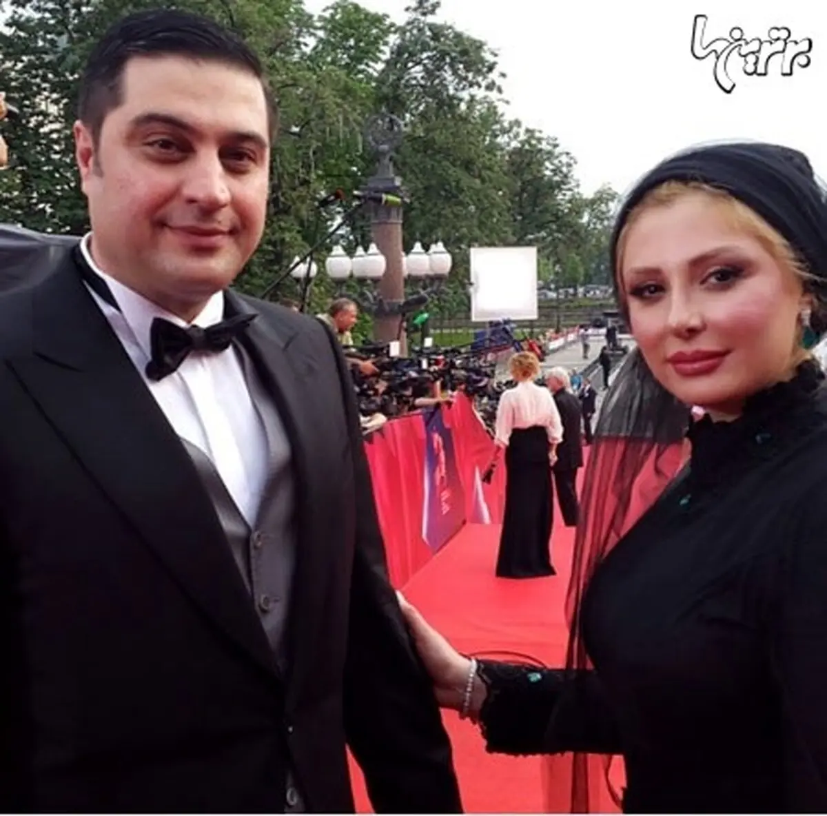 نیوشا ضیغمی و همسرش روی فرش قرمز/ عکس