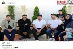 تیپ یکتا ناصر و رضا گلزار در آینه بغل! / عکس