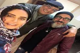 سلفی الناز شاکردوست و آقایان بازیگر/عکس