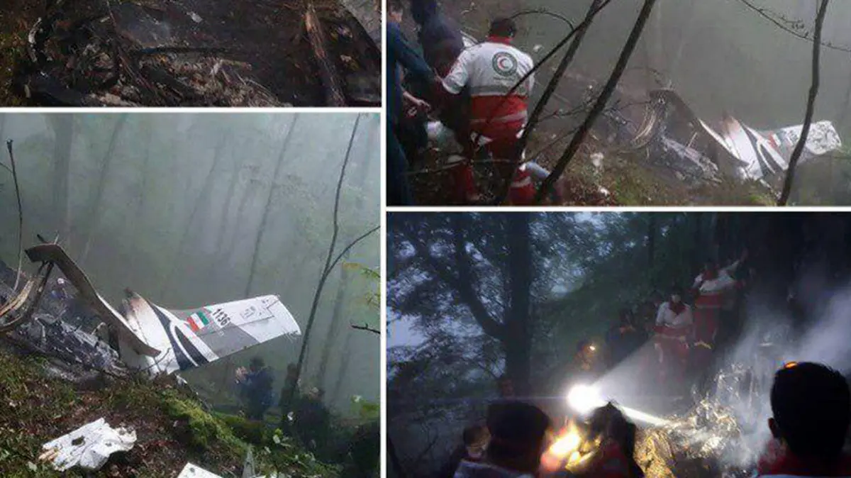 اولین فیلم عملیات پس از سقوط هواپیمای پلیس در سلمانشهر + عکس و اسامی